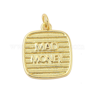 Настоящие латунные подвески с позолотой 18 карат KK-Z074-68G-1