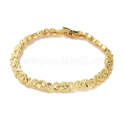 Браслеты из латуни с покрытием стойки BJEW-K258-01A-G-1