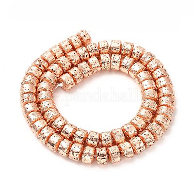 Гальванические бусины из натуральной лавы G-G984-12RG-1