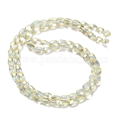 Стеклянные бусины с гальваническим покрытием  EGLA-P064-01B-FR01-1