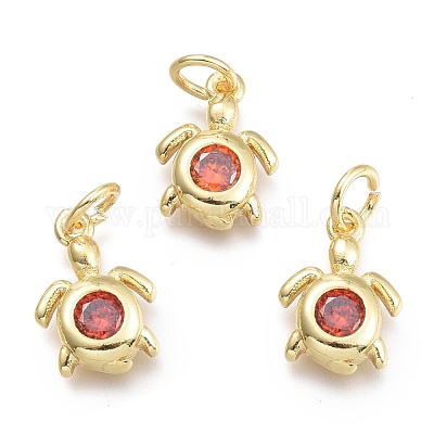 Латунные микро проложить кубического циркония подвески KK-P187-12-G-1