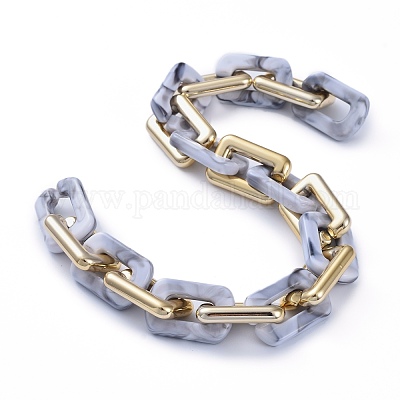 Пластиковые бостонские звенья ручной работы ccb AJEW-JB00683-10-1