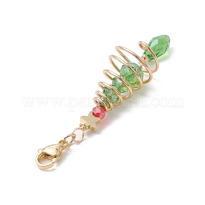 Украшения из стекла и латуни для рождественской елки HJEW-JM02012-1