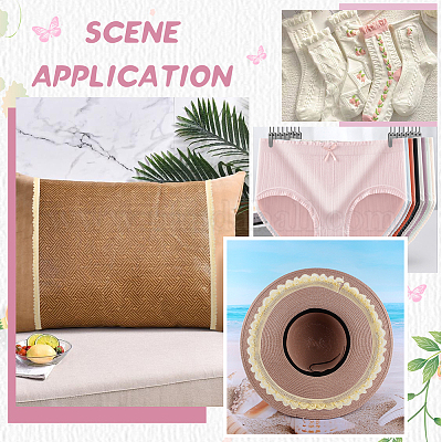 10 ярд полиэстер эластичная кружевная отделка SRIB-WH0011-121F-1