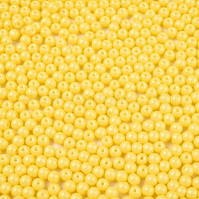 Непрозрачная выпечка окрашены стеклянные бусины DGLA-T004-03F-1