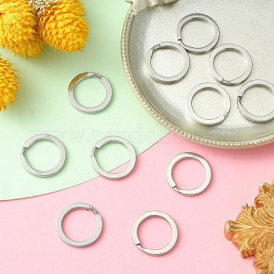 10 шт. застежка для брелка из нержавеющей стали 304 KEYC-YW0001-03-1