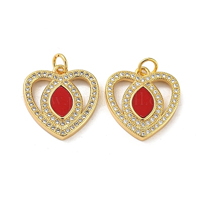 Латунное микропаве с фианитами и подвесками из синтетической бирюзы KK-K356-24A-G-1