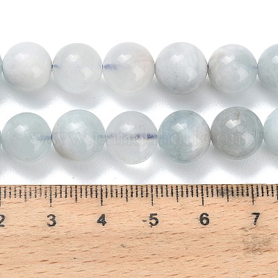 Natürliche Aquamarin Perlen Stränge&nbsp;G-F826-B01-10mm-1