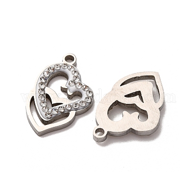 Подвески из нержавеющей стали 304 со стразами из глины STAS-P406-17J-P-1