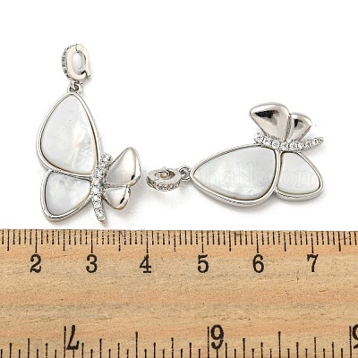 Латунные микропаве прозрачные подвески с фианитом KK-L211-019P-01-1