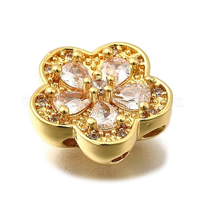 Многожильные звенья из латуни с паве из кубического циркония KK-F913-06G-01-1