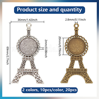 Набор для самостоятельного изготовления подвески в виде Эйфелевой башни DIY-GO0001-69-1