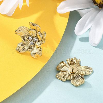 Серьги-гвоздики из нержавеющей стали 304 EJEW-M072-01G-1