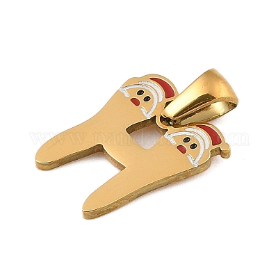 Подвески из нержавеющей стали 304 на рождественскую тематику STAS-R007-01H-G-1