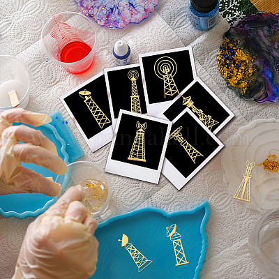 Никелевые декоративные наклейки DIY-WH0450-173-1