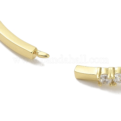 Браслеты из латуни с покрытием из латуни и циркония BJEW-R317-03G-03-1