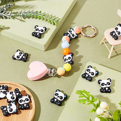 Wholesale CHGCRAFT 12Pcs 3Colors Panda Silicone Beads Animals Silicone  Beads Cartoon Animal Beads for DIY Jewelry Necklace Keychain Bracelet Phone  Case 