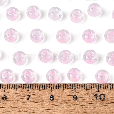 Внутри цветные прозрачные стеклянные бусины&nbsp;SEED-T009-01J-1