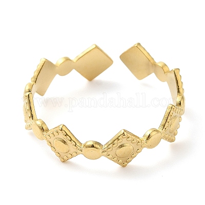 Кольцо-манжета из нержавеющей стали 304 в форме ромба для женщин RJEW-I098-30G-1