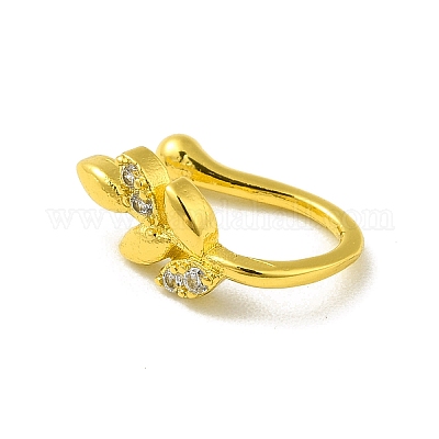 Клипса из прозрачного кубического циркония на носовом кольце&nbsp;AJEW-F059-18G-1