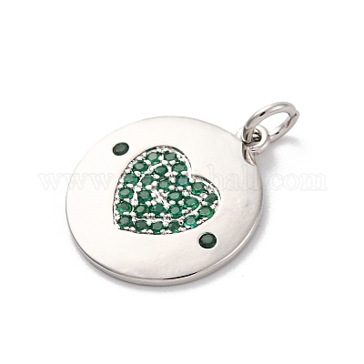 Латунные микро проложить кубического циркония подвески KK-U033-11P-03-1