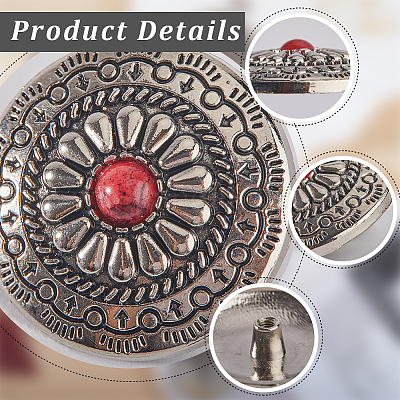 12 комплект заклепок из сплава и бирюзового цвета FIND-GF0005-07A-1