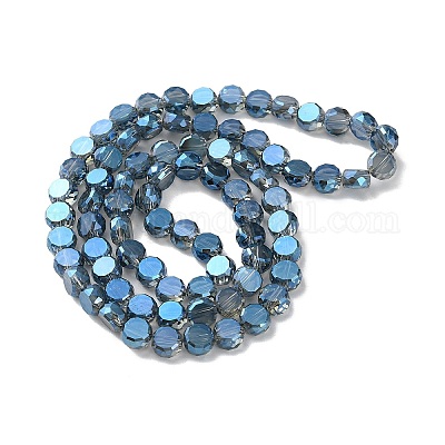 Стеклянные бусины с гальваническим покрытием  EGLA-C010-01A-PL01-1