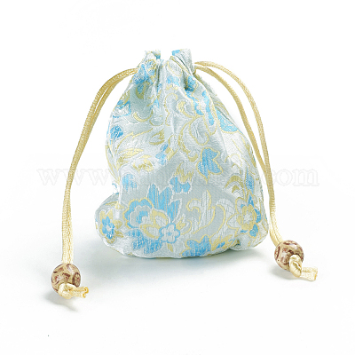 Мешочки для монет из китайской парчи ABAG-WH0023-17B-1