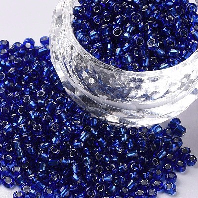 1 Pound 8/0 Round Silver Lined Round Hole Glass Seed Beads Craft Mixed Color 3mm