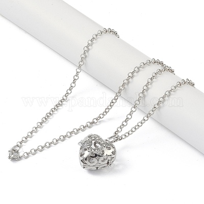 Ожерелья с подвесками из латуни со стразами NJEW-G089-02C-P-1