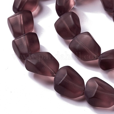 Прозрачные бусины из матового стекла FGLA-S001-02A-1