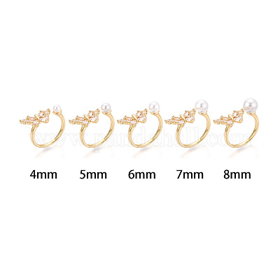 Оправа для манжет из латуни с микропаве из кубических цирконий в форме бабочки KK-T079-50G-1