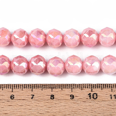 Антикоррозийные гальванические стеклянные бусины GLAA-N010-10mm-04-1