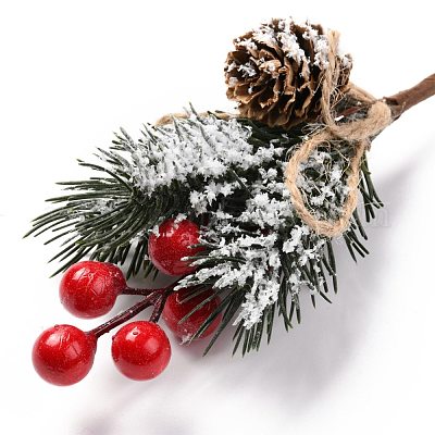 Christmas Artificial Pine Branches for Decorating 25pcs 10 Inches with Gift