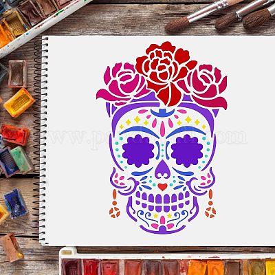 Большие пластиковые многоразовые шаблоны трафаретов для рисования DIY-WH0202-089-1