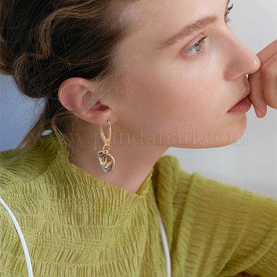 2 шт. 925 фурнитуры для сережек-русалок из стерлингового серебра STER-BC0003-08G-1