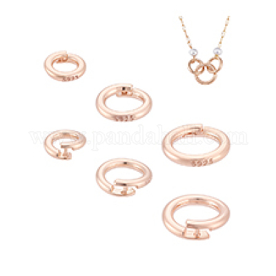 6 шт. 3 стиля 925 застежки-крутилки из стерлингового серебра STER-PH0003-73RG-1