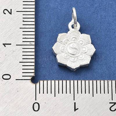 925 подвеска из стерлингового серебра Тай Чи Инь-Янь с цветком лотоса STER-S009-10S-1