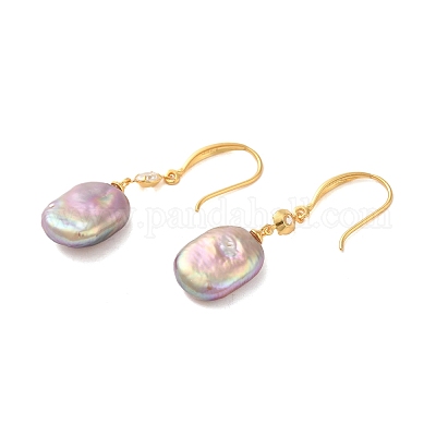 Стерлингов серебряные серьги болтающиеся EJEW-K273-29G-1