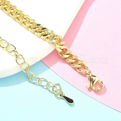 Латунь микро проложить кубические циркониевые браслеты BJEW-S158-02G-B-1