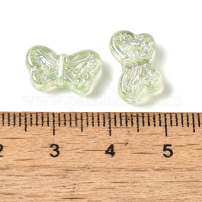 Perline acriliche trasparenti con placcatura uv&nbsp;OACR-G036-14B-1