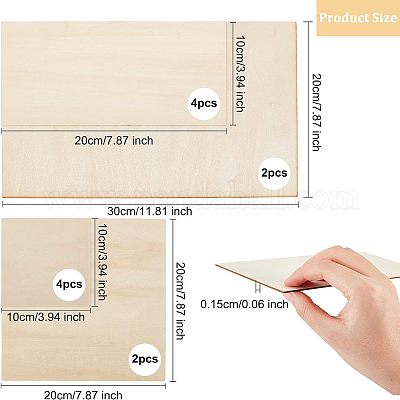 12 шт. 4-х видов шпона из липы DIY-OC0009-19-1