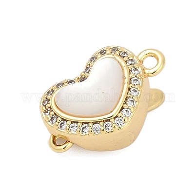 Латунные застежки из прозрачного кубического циркония с микропаве KK-P291-45G-1