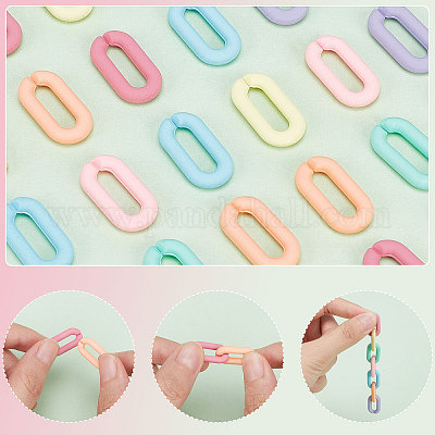 140 шт. 7-х цветное акриловое U-образное открытое звено SACR-PH0001-04-1