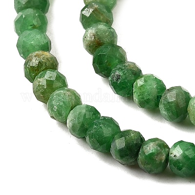 Естественный зеленый гранат бисер нитей G-G259-A02-3x4mm-1