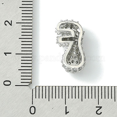 Подвески из латуни с покрытием из прозрачного кубического циркония KK-S378-01P-F-1