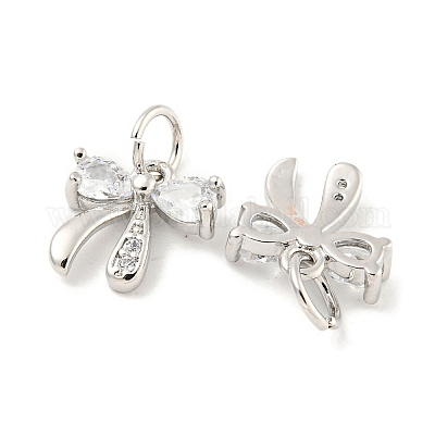 Покрытие стойки латунь микропаве прозрачные подвески из кубического циркония KK-B093-01B-P-1