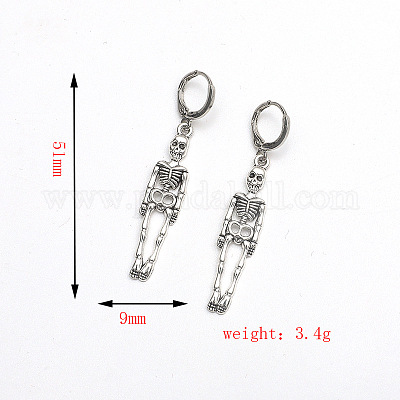 Серьги-кольца из сплава скелетов PO8955-1