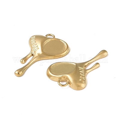 Ионное покрытие (ip) нержавеющая сталь 304 подвеска кабошон оправа STAS-C066-26G-1