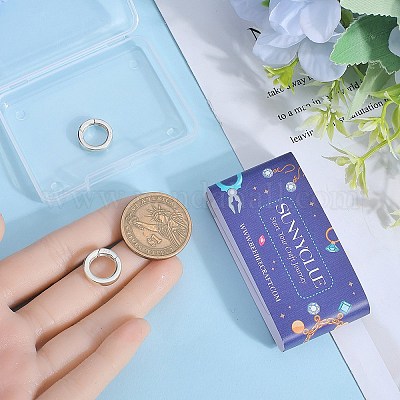 2 шт. 925 кольца-пружинки из стерлингового серебра STER-SC0001-36B-1